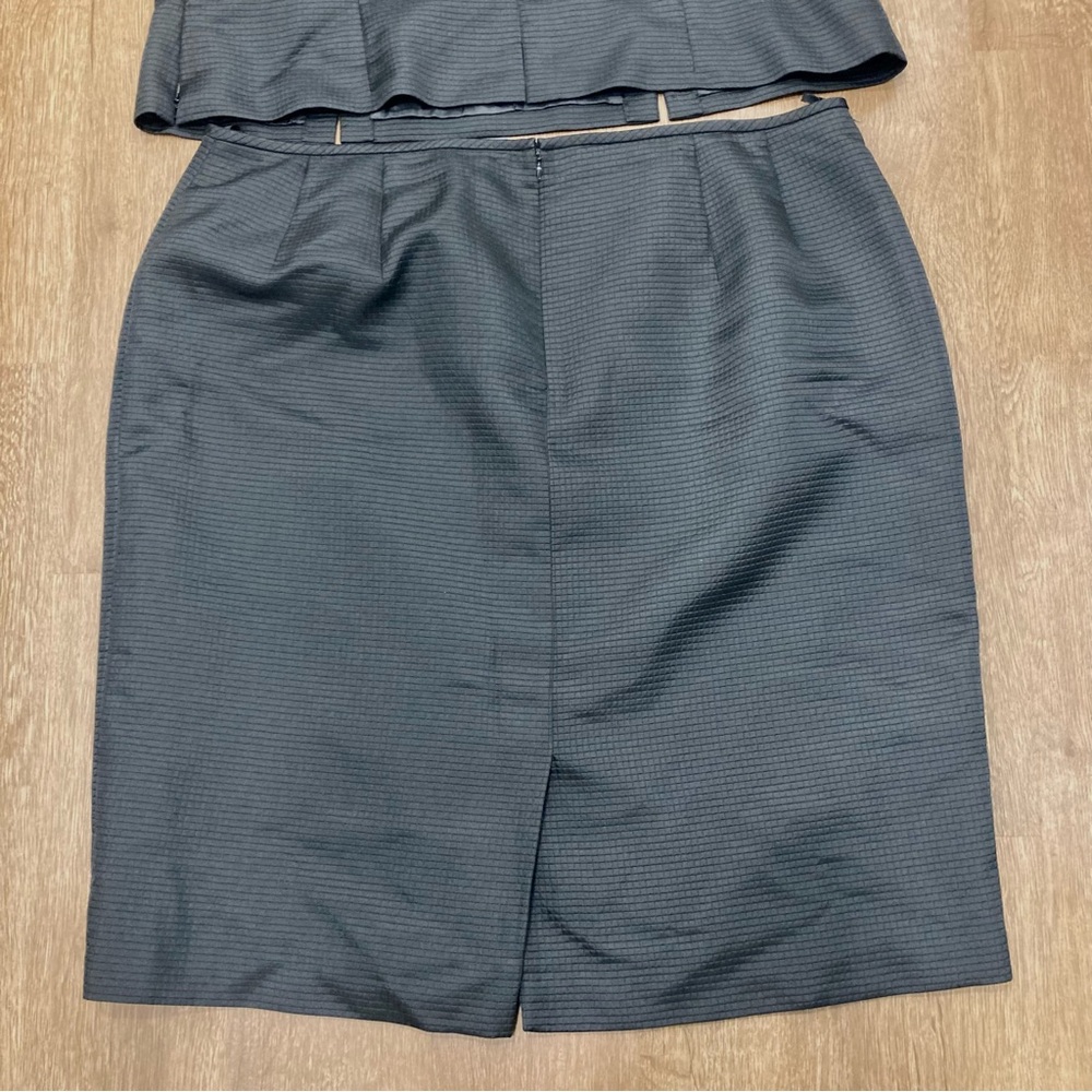 Waffle Textured Two-Piece Skirt Set Liz Claiborne Lined Fitted 22W - Picture 5 of 14